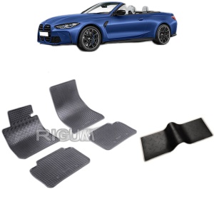 Set 5 covorase auto BMW SERIA 4 F33 FABRICATIE 10.2013 - 09.2020, cu covoras tunel median, Caroserie CABRIO
