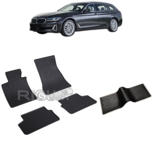 Set 5 covorase auto BMW SERIA 5 G31 PHEV FABRICATIE 03.2017 - 09.2023, cu covoras tunel median, Caroserie COMBI