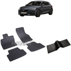 Set 5 covorase auto CUPRA LEON FABRICATIE 10.2020 - 2026, cu covoras tunel median, Caroserie HATCHBACK