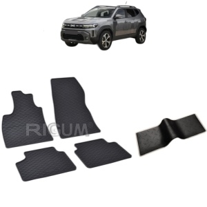 Set 5 covorase auto DACIA DUSTER III HYBRID FABRICATIE 06.2024 - 2026, cu covoras tunel median, Caroserie SUV