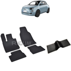 Set 5 covorase auto FIAT 500 ELECTRIC din 11.2020 - 2026, cu covoras tunel median, Caroserie HATCHBACK ELECTRIC