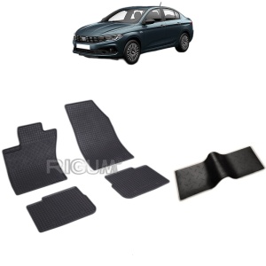 Set 5 covorase auto FIAT TIPO din 01.2016 - 2026, cu covoras tunel median, Caroserie SEDAN