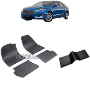 Set 5 covorase auto FORD FUSION din 2002 - 11.2012, cu covoras tunel median, Caroserie VAN