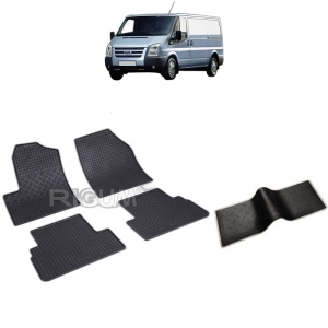 Set 5 covorase auto FORD TRANSIT CONNECT I din 2002 - 2013, cu covoras tunel median, Caroserie VAN 5 LOCURI