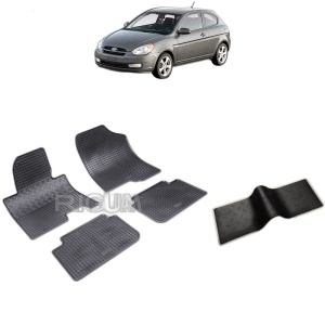 Set 5 covorase auto HYUNDAI I30 II din 07.2012 - 06.2017, cu covoras tunel median, Caroserie COMBI