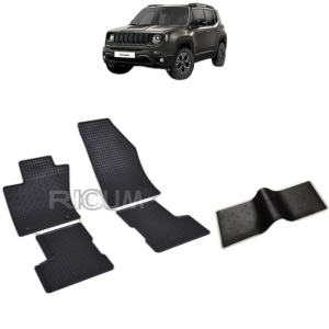 Set 5 covorase auto JEEP RENEGADE 4XE PHEV din 06.2020 - 2026, cu covoras tunel median, Caroserie SUV