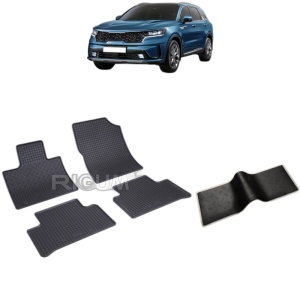 Set 5 covorase auto KIA SORENTO IV HYBRID FABRICATIE 10.2020 - 2026, cu covoras tunel median, Caroserie SUV