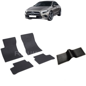 Set 5 covorase auto MERCEDES A-CLASS V177 PHEV FABRICATIE 08.2019 - 2026, cu covoras tunel median, Caroserie SEDAN