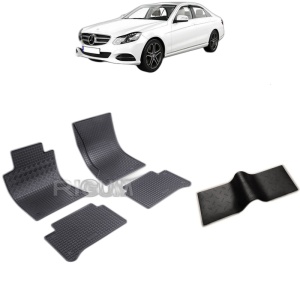 Set 5 covorase auto MERCEDES E-CLASS W211 din 2002 - 02.2009, cu covoras tunel median, Caroserie SEDAN W210