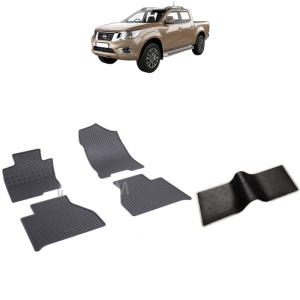 Set 5 covorase auto NISSAN NAVARA din 01.2016 - 2022, cu covoras tunel median, Caroserie PICK-UP