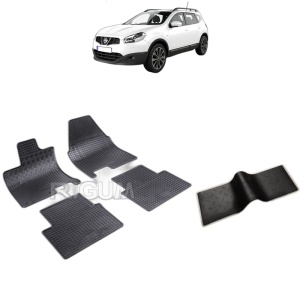 Set 5 covorase auto NISSAN QASHQAI +2 din 10.2008 - 01.2014, cu covoras tunel median, Caroserie SUV