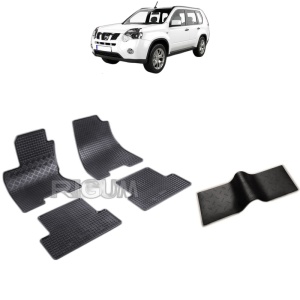 Set 5 covorase auto NISSAN X-TRAIL T31 din 06.2007 - 07.2014, cu covoras tunel median, Caroserie SUV