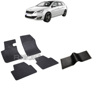 Set 5 covorase auto PEUGEOT 308 II din 06.2014 - 2026, cu covoras tunel median, Caroserie COMBI