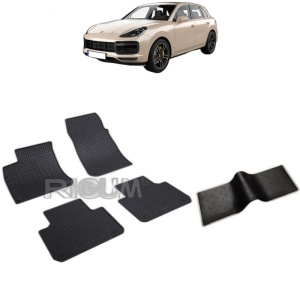 Set 5 covorase auto PORSCHE CAYENNE III din 11.2017 - 2026, cu covoras tunel median, Caroserie SUV