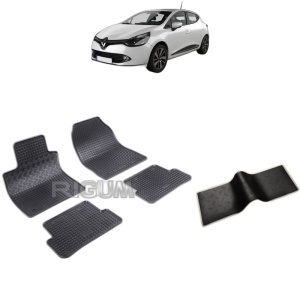 Set 5 covorase auto RENAULT CLIO IV din 10.2012 - 08.2019, cu covoras tunel median, Caroserie HATCHBACK