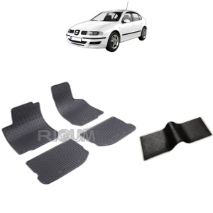 Set 5 covorase auto SEAT LEON I 1M din 1999 - 2005, cu covoras tunel median, Caroserie HATCHBACK
