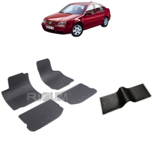 Set 5 covorase auto VOLKSWAGEN BORA I din 1998 - 2005, cu covoras tunel median, Caroserie SEDAN