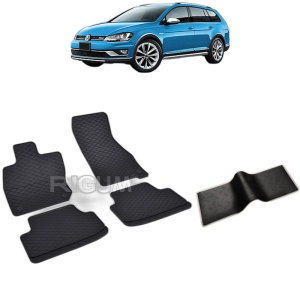 Set 5 covorase auto VOLKSWAGEN GOLF 8 MHEV din 11.2020 - 2026, cu covoras tunel median, Caroserie COMBI