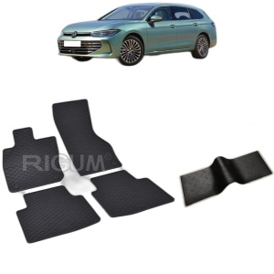 Set 5 covorase auto VOLKSWAGEN PASSAT B9 din 11.2023 - 2026, cu covoras tunel median, Caroserie COMBI