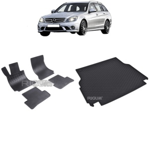 Set Covorase Auto Si Tavita Portbagaj MERCEDES C-CLASS W204 din 12.2007 - 09.2014, caroserie combi,