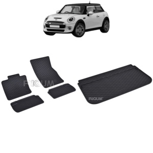 Set Covorase Auto Si Tavita Portbagaj MINI COOPER SE din 2020 - 2026, caroserie hatchback, 3 USI, PORTBAGAJ INFERIOR SI SUPERIOR