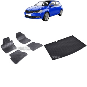 Set Covorase Auto Si Tavita Portbagaj SKODA FABIA III din 11.2014 - 08.2021, caroserie hatchback,