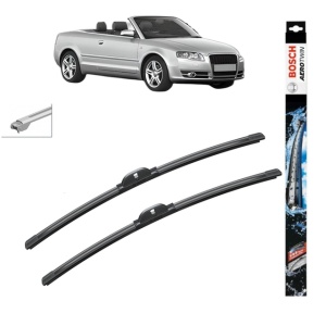 Set stergatoare auto AUDI A4 B6 Convertible (8H7) din 2002-2005, Bosch Aerotwin, din cauciuc siliconat rezistent