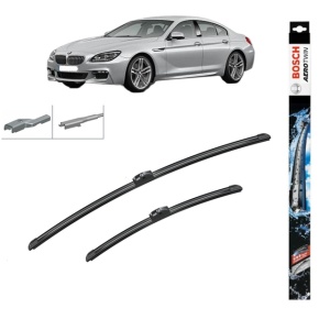 Set stergatoare auto BMW 6 Gran Coupe (F06) din 2012-2018, Bosch Aerotwin, din cauciuc siliconat rezistent