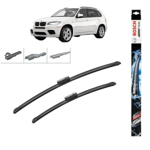 Set stergatoare auto BMW X5 (E70) din 2006-2013, Bosch Aerotwin Multi, din cauciuc siliconat rezistent