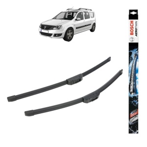 Set stergatoare auto DACIA LOGAN MCV II din 2013-2019, Bosch Aerotwin Retrofit, din cauciuc siliconat rezistent