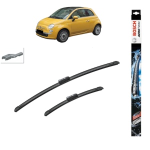 Set stergatoare auto FIAT 500 C (312_) din 2009-2020, Bosch Aerotwin, din cauciuc siliconat rezistent