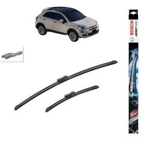 Set stergatoare auto FIAT 500X (334_) din 2014-2022, Bosch Aerotwin, din cauciuc siliconat rezistent