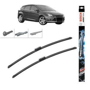 Set stergatoare auto FORD FOCUS III din 2010-2020, Bosch Aerotwin Multi, din cauciuc siliconat rezistent