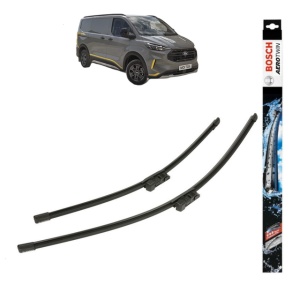 Set stergatoare auto FORD TRANSIT CUSTOM V710 Bus (NXN) din 2024, Bosch Aerotwin, din cauciuc siliconat rezistent - Img 1