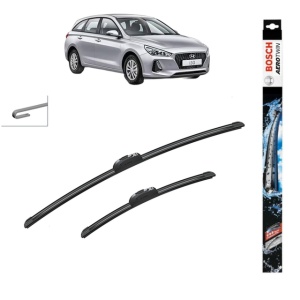 Set stergatoare auto HYUNDAI i30 Kombi Van (PDE) din 2017-2020, Bosch Aerotwin Retrofit, din cauciuc siliconat rezistent