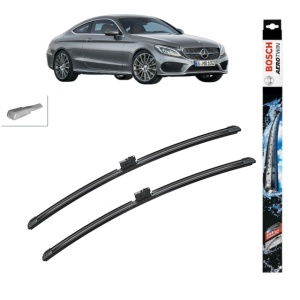 Set stergatoare auto MERCEDES-BENZ C-CLASS Coupe (C205) din 2015-2023, Bosch Aerotwin, din cauciuc siliconat rezistent