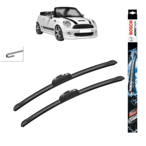 Set stergatoare auto MINI MINI Convertible (R57) din 2007-2015, Bosch Aerotwin Retrofit, din cauciuc siliconat rezistent