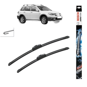 Set stergatoare auto MITSUBISHI OUTLANDER I (CU_W) din 2003-2007, Bosch Aerotwin Retrofit, din cauciuc siliconat rezistent