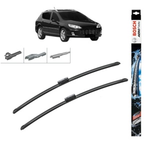 Set stergatoare auto PEUGEOT 407 SW Estate Van (6E_) din 2009-2010, Bosch Aerotwin Multi, din cauciuc siliconat rezistent