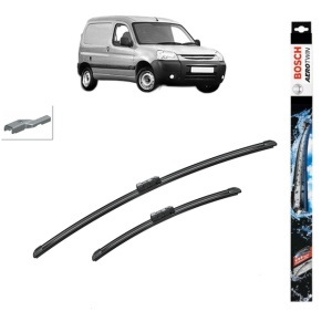 Set stergatoare auto PEUGEOT PARTNER Box Body/MPV din 2008-2016, Bosch Aerotwin, din cauciuc siliconat rezistent