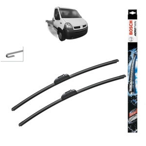 Set stergatoare auto RENAULT MASTER PRO Platform/Chassis (HH__, UH__) din 2005-2010, Bosch Aerotwin Retro Truck, din cauciuc siliconat rezistent - Img 1