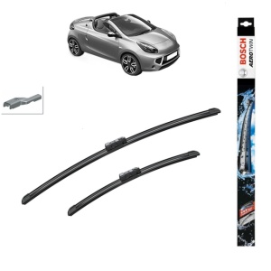 Set stergatoare auto RENAULT WIND (E4M_) din 2010-2013, Bosch Aerotwin, din cauciuc siliconat rezistent - Img 1