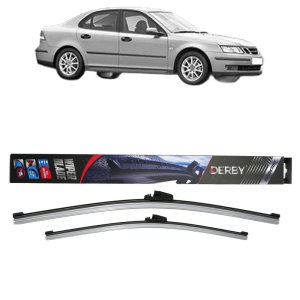 Set stergatoare auto SAAB 9-3 (YS3F, E79, D79, D75) din 2002-2015, Derby, din cauciuc siliconat rezistent
