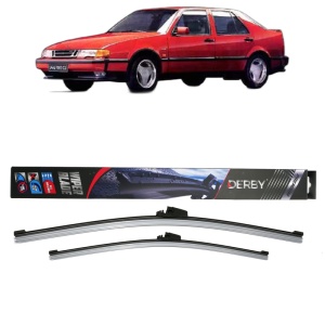 Set stergatoare auto SAAB 9000 din 1985-1998, Derby, din cauciuc siliconat rezistent - Img 1