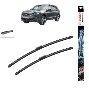 Set stergatoare auto SEAT TARRACO (KN2) din 2018-2024, Bosch Aerotwin, din cauciuc siliconat rezistent