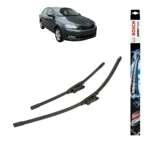 Set stergatoare auto SKODA RAPID (NH3, NK3, NK6) din 2012-2022, Bosch Aerotwin, din cauciuc siliconat rezistent