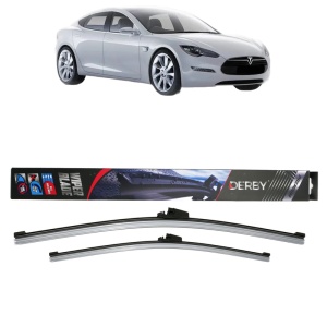 Set stergatoare auto TESLA MODEL S (5YJS) din 2012-2023, Derby, din cauciuc siliconat rezistent - Img 1