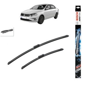 Set stergatoare auto VOLKSWAGEN JETTA IV (162, 163, AV3, AV2) din 2010-2018, Bosch Aerotwin, din cauciuc siliconat rezistent - Img 1