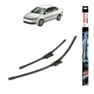 Set stergatoare auto VOLKSWAGEN POLO V Saloon (602, 604, 612, 614) din 2010-2022, Bosch Aerotwin, din cauciuc siliconat rezistent