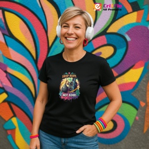 Tricou Drop Beats Not Bombs Design Urban, Copii | Dama | Barbat, culoare negru - Img 1